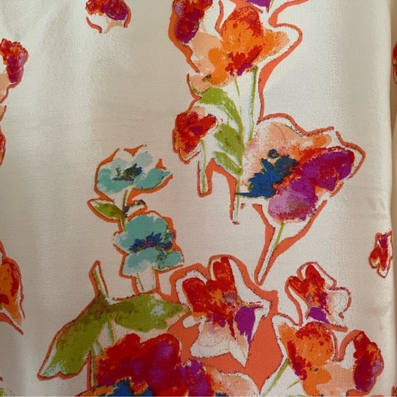Maeve for Anthropologie Silk Flutter Sleeve Tunic - Picture 2 of 7